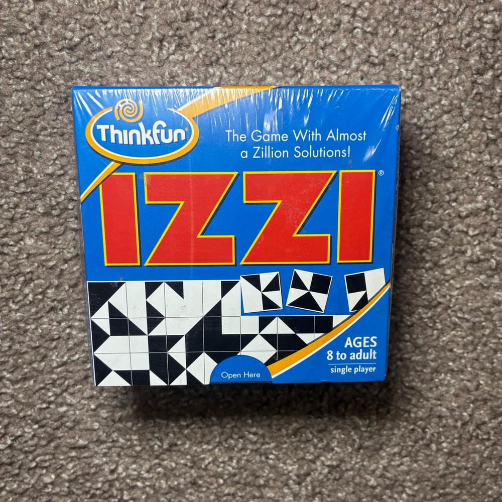 ThinkFun IZZI Tile Puzzle Game Unisex Blue Black White Brain Teaser NWT Sealed